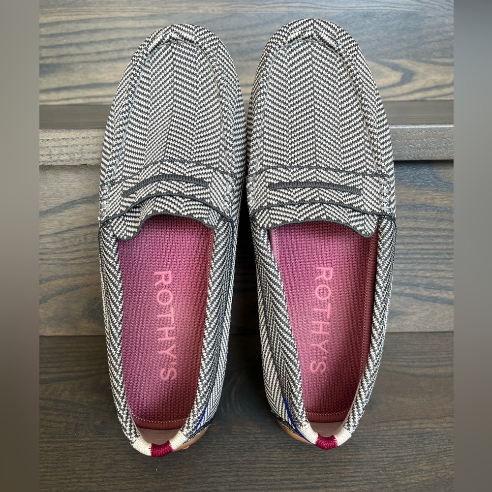 Rothy's The Driver in Iron Herringbone Size 8.5